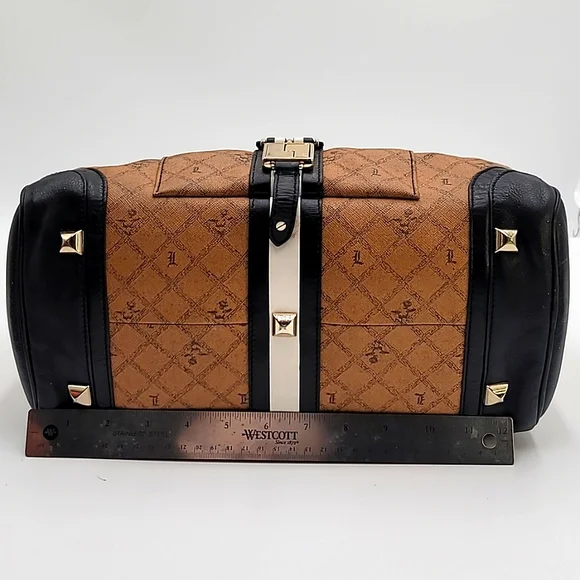 LAMB 🐑Gwen Stefani Mandeville Monogram Leather Satchel Boston Speedy Doc…